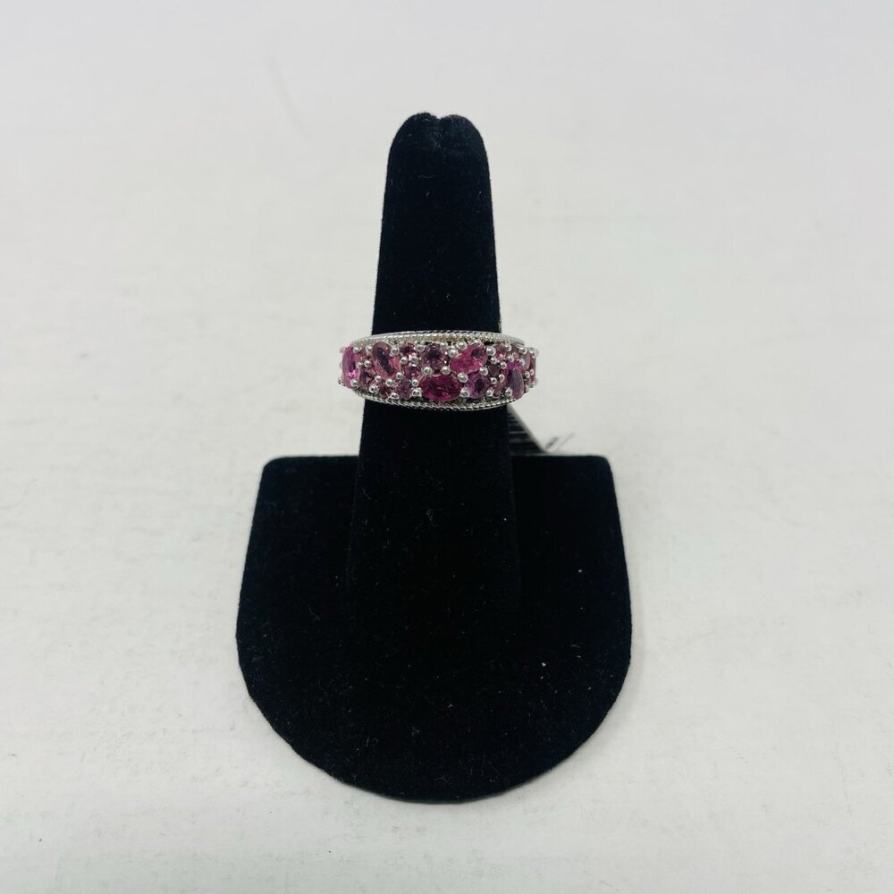 Morro Redondo Pink Tourmaline Size 7 Platinum Over Sterling Silver Ring 5093